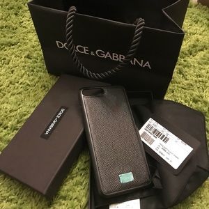 Black leather dolce gabbana iPhone 7/8 plus